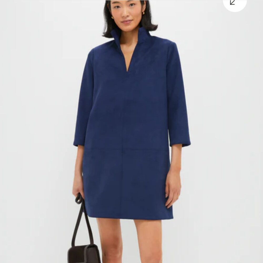 Tuckernuck Midnight Blue Vegan Suade Clifton Dress, Small